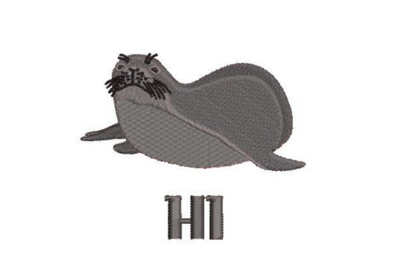 Hawaiian Monk Seal HI Embroidery Design