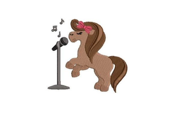 Horse Singer Embroidery Design