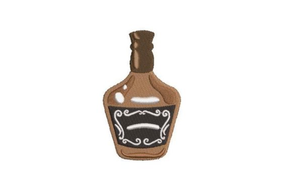 Liquor Bottle Embroidery Design