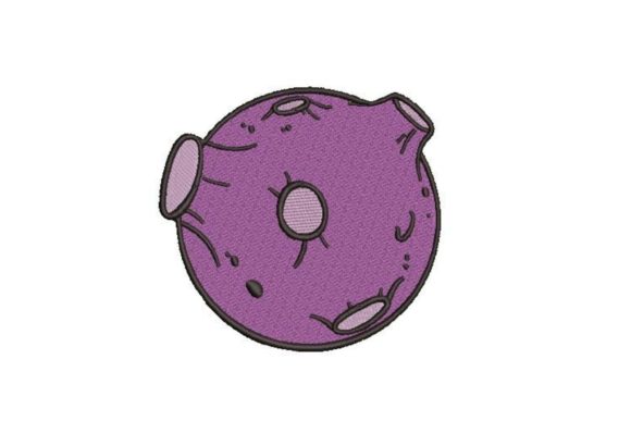 Purple Planet Embroidery Design