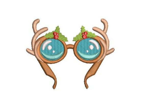 Raindeer Glasses Embroidery Design