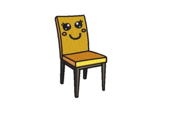 Smiling Chair Embroidery Design